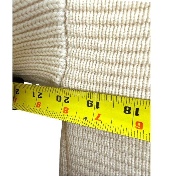 Aritzia | Kendall Jenner BABATON Mika wool Cashmere Cream Sweater Funnel Neck M - Picture 9 of 12